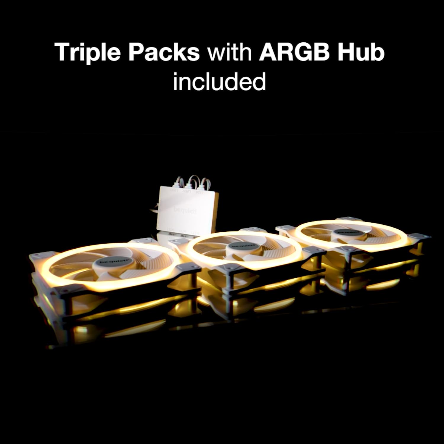 Amazon.co.jp: 静かに! Light Wings 140mm PWM ホワイトファン、3つの